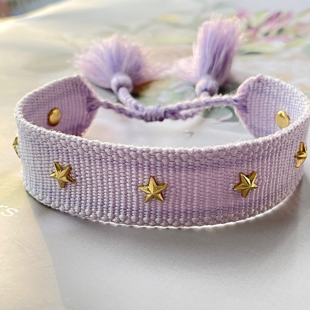 Purple Woven Bracelets