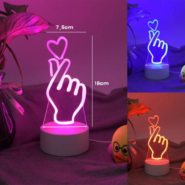 Heart Finger LED Light