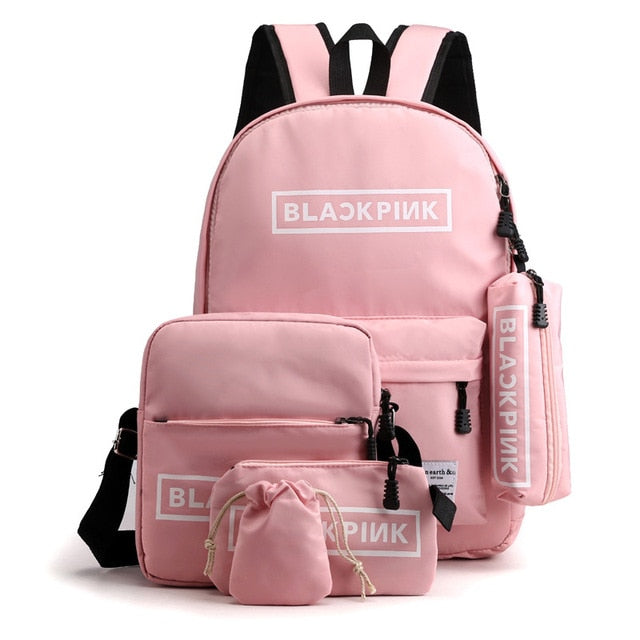 2020 Hot Black Pink Travel Backpack Set