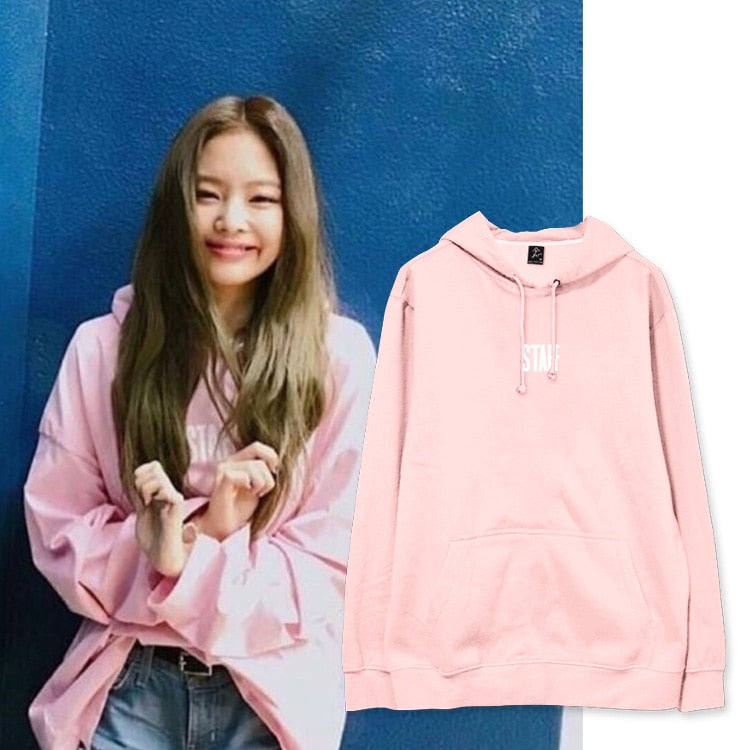 Jennie blackpink vintage wearing hoodie